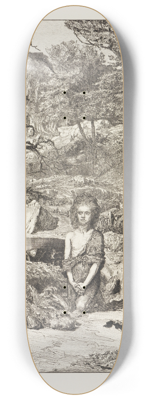 Max Klinger - Simplicius am Grabe des Einsiedlers (Intermezzi, Opus IV, Blatt 8) 8.25 inch art skate deck