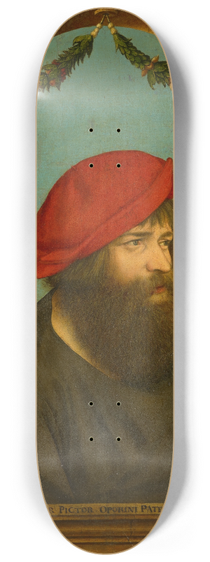 Ambrosius Holbein - Portrait of Hans Herbst (Herbster) 8.25 inch art skate deck