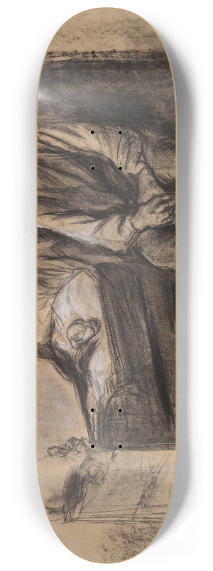 Max Liebermann - Bauer an der Wiege  Der Witwer 8.25 inch art skate deck