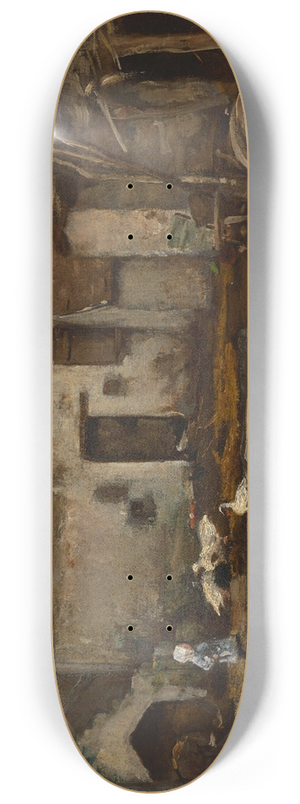 Max Liebermann - Bauernhof in Barbizon 8.25 inch art skate deck