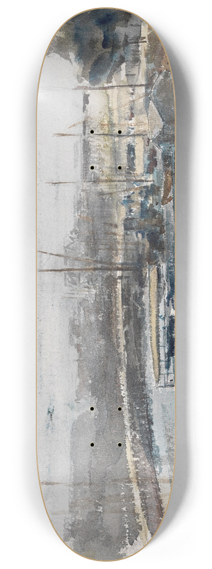 Max Liebermann - Quai in Hamburg 8.25 inch art skate deck