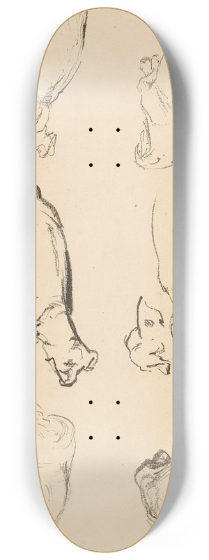 Max Liebermann - Teckelstudien 8.25 inch art skate deck