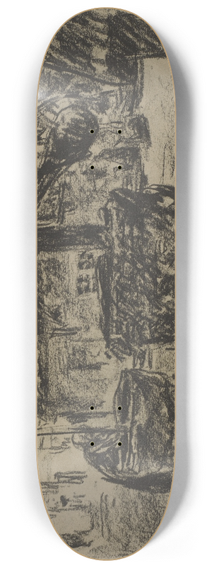 Max Liebermann - Village draw well 8.25 inch art skate deck