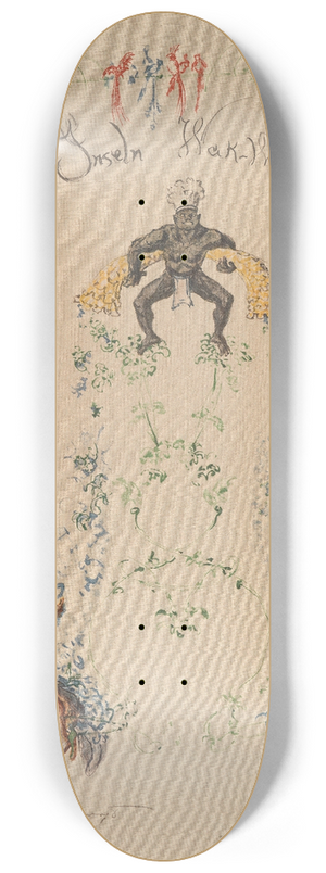 Max Slevogt - Die Inseln Wak Wak 8.25 inch art skate deck