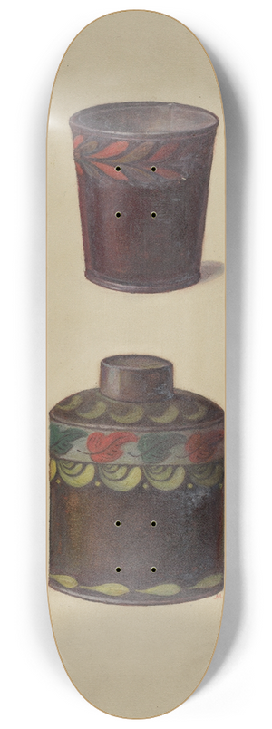 Max Soltmann - Toleware Tin Cannister 8.25 inch art skate deck