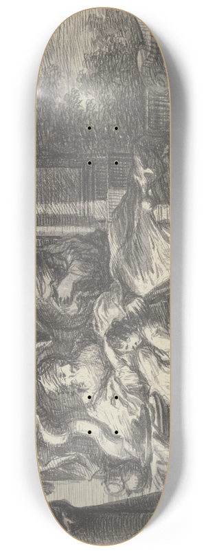 Johann Georg Trautmann - Isaac blessing Jacob 8.25 inch art skate deck