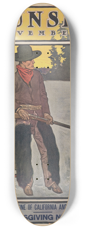 Maynard Dixon - Sunset Magazine, Thanksgiving Number, November 8.25 inch art skate deck
