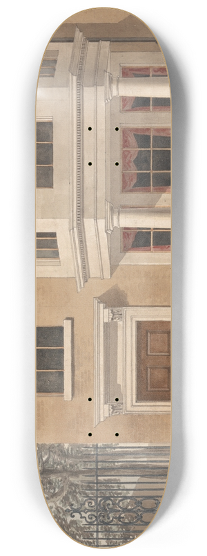 Michael Angelo Rooker - The Front of a Town House 8.25 inch art skate deck