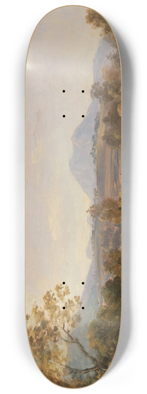 Johann Georg von Dillis - Sddeutsche Landschaft mit Wanderern 8.25 inch art skate deck
