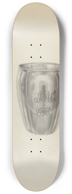 Michael Fenga - Silver Beaker 8.25 inch art skate deck