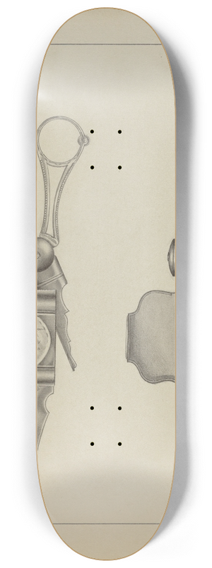 Michael Fenga - Silver Candle Snuffer 8.25 inch art skate deck