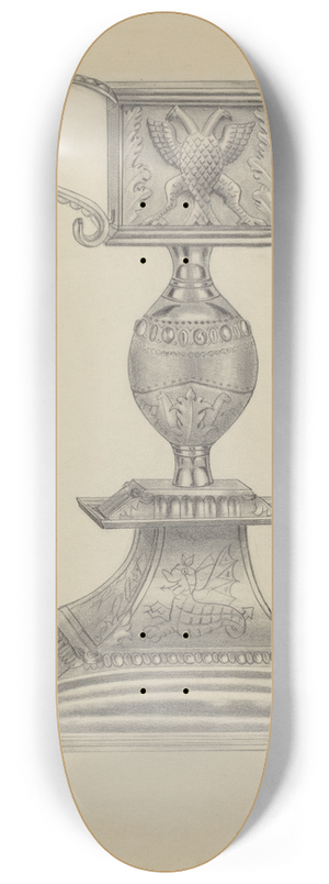 Michael Fenga - Silver Snuffer Stand 8.25 inch art skate deck