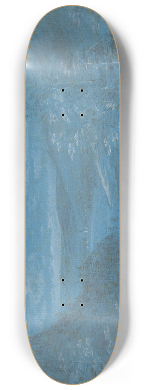 Johann Georg von Dillis - View of the Ankl-Alpe and the Schliersee 8.25 inch art skate deck Johann Georg von Dillis - View of the Ankl-Alpe and the Schliersee 8.25 inch art skate deck