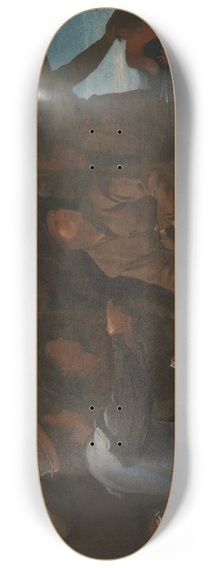 Michael Sweerts - The Card Players 8.25 inch art skate deck