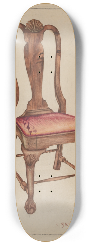 Michael Trekur - Walnut Side Chair 8.25 inch art skate deck