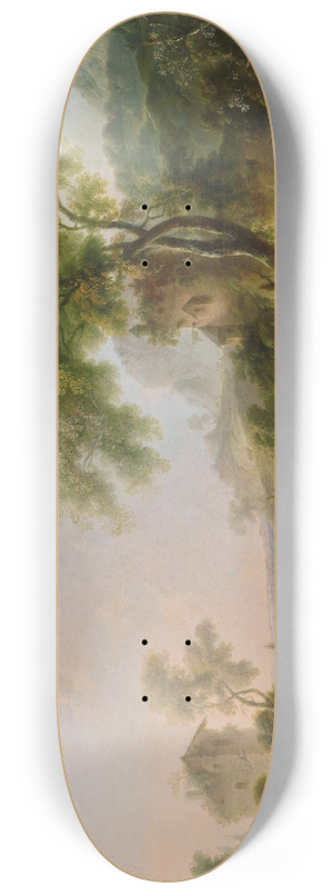 Michael Wutky - A Mediterranean landscape with shepherds and their flock 8.25 inch art skate deck