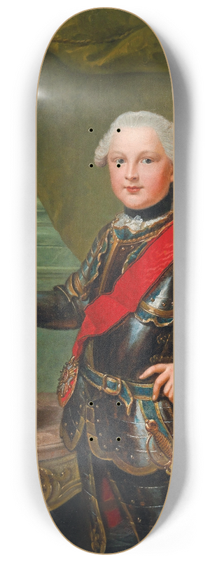 Johann Georg Ziesenis - Portrait Of Duke Carl II August Of Pfalz-Zweibrcken As Hereditary Prince Of Bavaria 8.25 inch art skate deck