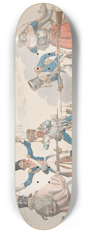 Johann Gottfried Schadow - Lunch at the Fork (Le Dejeuner  la Fourchette) 8.25 inch art skate deck