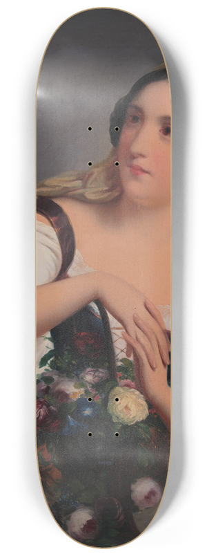 Mihael Stroj - Mdchen mit Blumenkorb 8.25 inch art skate deck