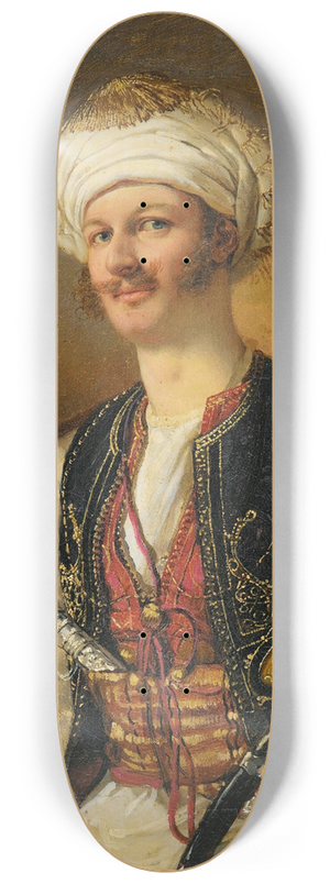 Johann Grund - Portrait of a man as an oriental 8.25 inch art skate deck