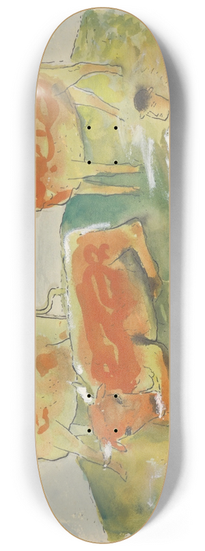 Mikul Galanda - Herder with Cows 8.25 inch art skate deck