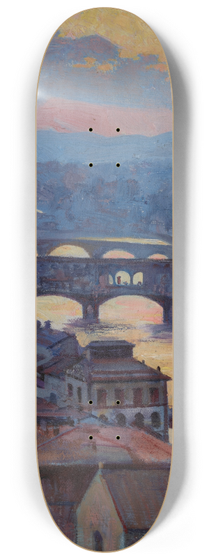 Ambroy Sabatowski - Sunset over Arno 8.25 inch art skate deck
