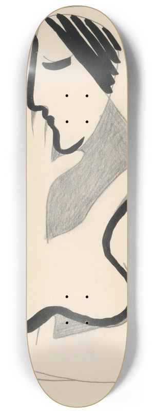 Mikul Galanda - Thoughtful woman 8.25 inch art skate deck