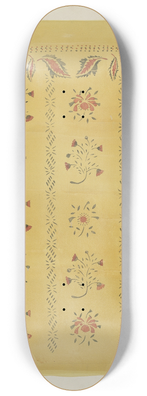 Mildred E. Bent - Stencilled Wall 8.25 inch art skate deck