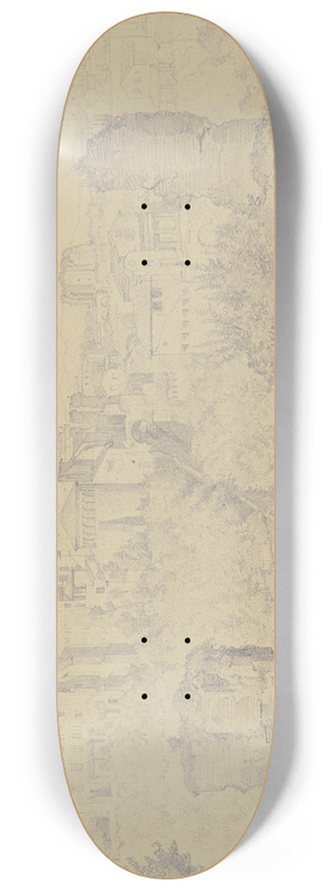 Johann Heinrich Hasselhorst - Das Forum Boarium in Rom 8.25 inch art skate deck