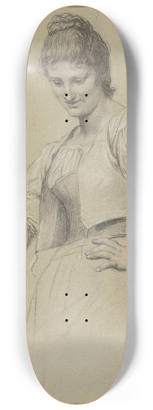 Johann Heinrich Hasselhorst - Studie nach einer Italienerin, Kniestck 8.25 inch art skate deck