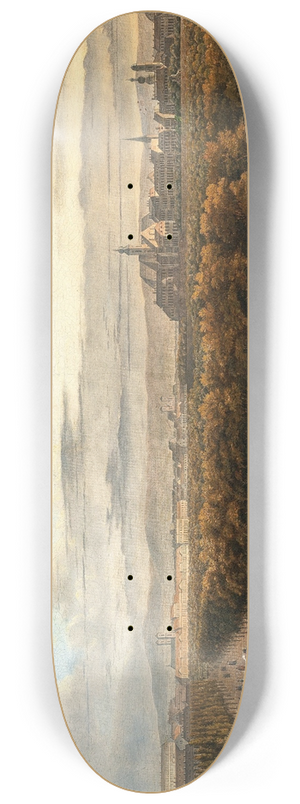 Johann Heinrich Hintze - A View of Vienna from the Terrace of Palais Schwarzenberg 8.25 inch art skate deck