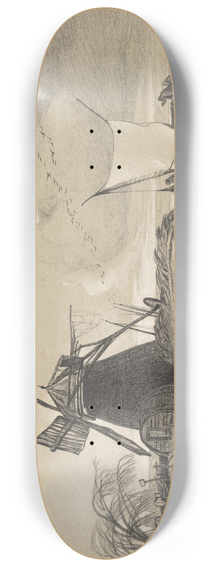 Miles Edmund Cotman - Below Langley Oct. 19 1841 8.25 inch art skate deck