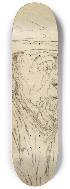 Mina Arndt - Old mans head 8.25 inch art skate deck