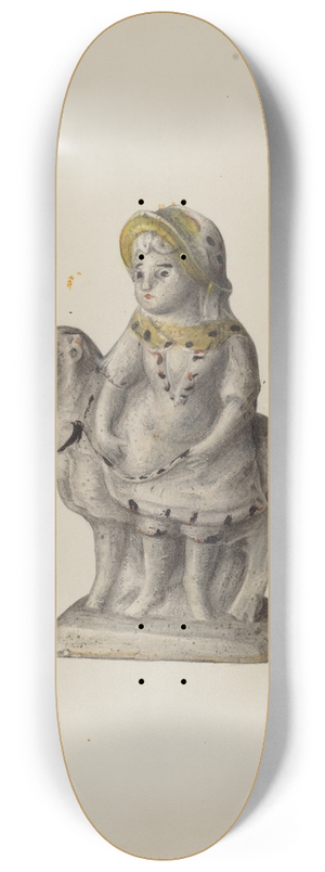 Mina Lowry - Chalkware Figure 8.25 inch art skate deck