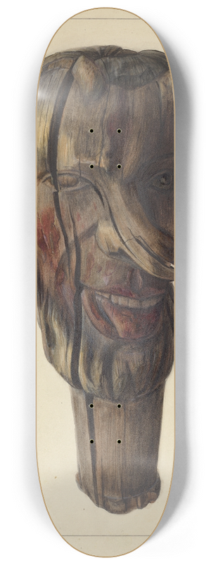 Mina Lowry - Hitching Post Finial 8.25 inch art skate deck
