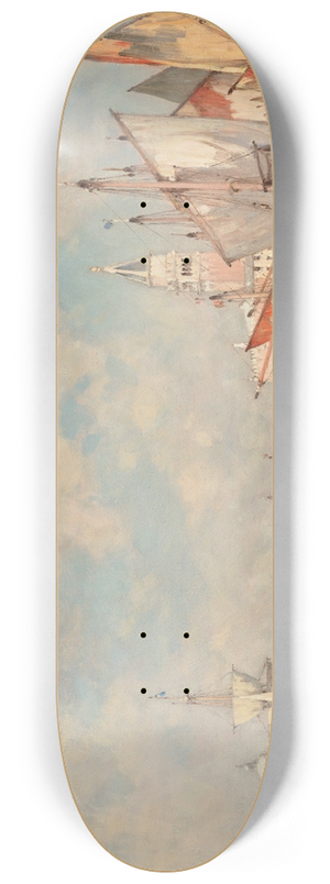 Amde Rosier - Boats in front of St. Marks Square, St Maria della Salute beyond 8.25 inch art skate deck