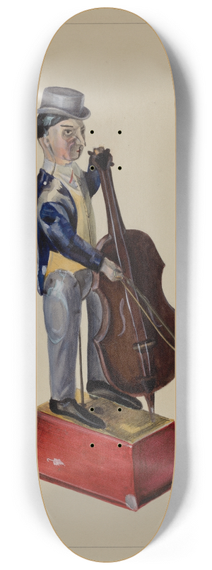 Mina Lowry - Man with Cello 8.25 inch art skate deck