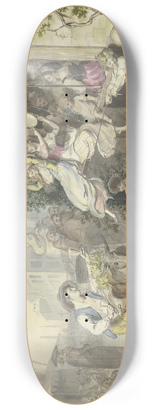 Johann Heinrich Ramberg - Popular amusements in Rome 8.25 inch art skate deck
