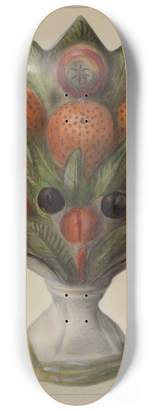 Mina Lowry - Pa. German Chalkware Mantel Stop 8.25 inch art skate deck