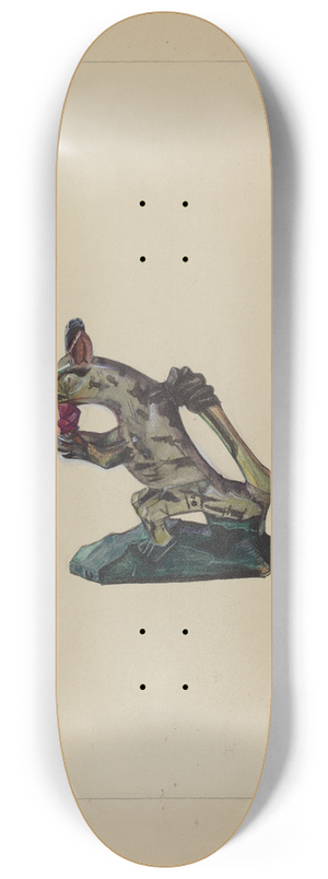Mina Lowry - Pa. German Figurine 8.25 inch art skate deck