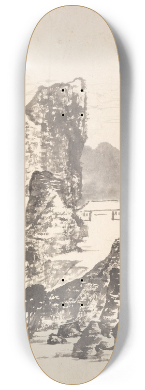 Min Zhen - Landscape after Mi Fu 8.25 inch art skate deck