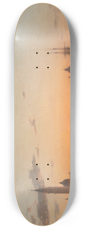 Amde Rosier - Le Canal San Marco, Au Crpuscule, Venise 8.25 inch art skate deck