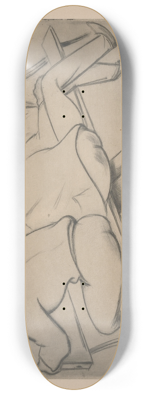 Mommie Schwarz - Drie mannen op een bank 8.25 inch art skate deck