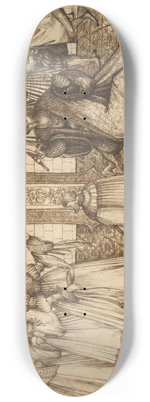 Monogrammist AS - The Idolatry of Solomon 8.25 inch art skate deck