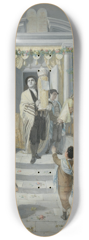 Moritz Daniel Oppenheim - Shavuot (Pentecost) 8.25 inch art skate deck
