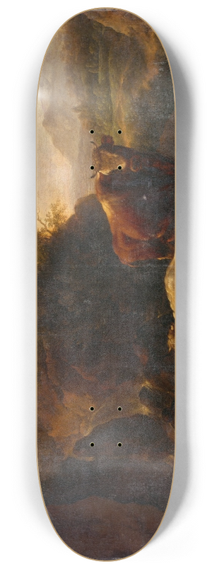 Johann Heinrich Roos - Landscape 8.25 inch art skate deck