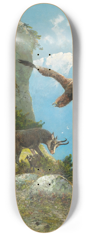 Moritz Mller II - Chamois and Golden Eagle 8.25 inch art skate deck