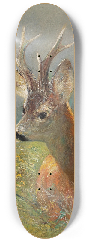 Moritz Mller - Roebuck Standing in the Tall Grass 8.25 inch art skate deck