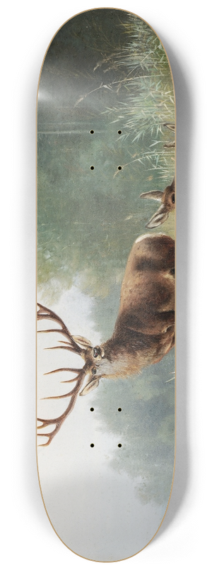 Moritz Mller - Stag at a Lake 8.25 inch art skate deck