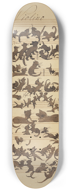 Moritz von Schwind - Die Katzensymphonie 8.25 inch art skate deck